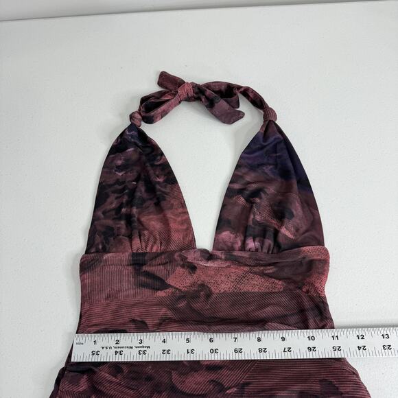 Tiger Mist Frieda Dress Womens XS Burgundy Romantic Halter Y2K Fairy Grunge - Picture 12 of 15